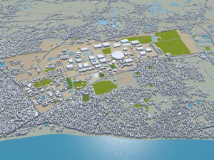 Rajshahi city Bangladesh 25km Modèle 3D
