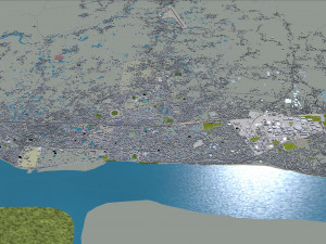 Rajshahi city Bangladesh 25km Modèle 3D