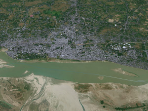 Rajshahi city Bangladesh 25km Modèle 3D