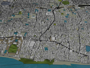 Rajshahi city Bangladesh 25km Modèle 3D