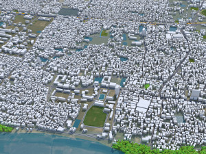 Rajshahi city Bangladesh 25km Modèle 3D