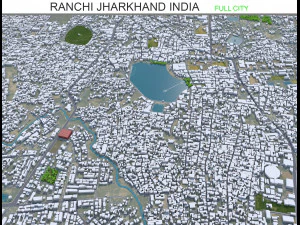 Ville de Ranchi Jharkhand Inde 25 km Modèle 3D
