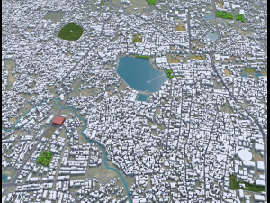 Ranchi city Jharkhand India 25km Modello 3D