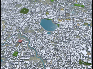 Ranchi city Jharkhand India 25km 3D Model