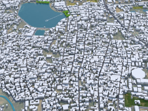 Ranchi city Jharkhand India 25km Modello 3D