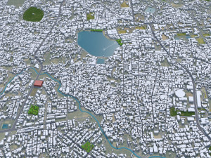 Ranchi city Jharkhand India 25km Modello 3D