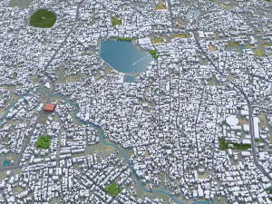Ranchi city Jharkhand India 25km 3D Model