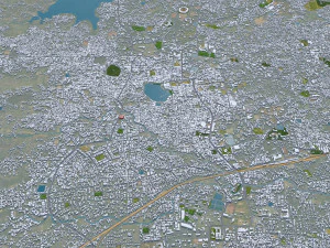 Ranchi city Jharkhand India 25km 3D Model