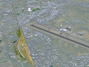 Ranchi city Jharkhand India 25km 3D Model