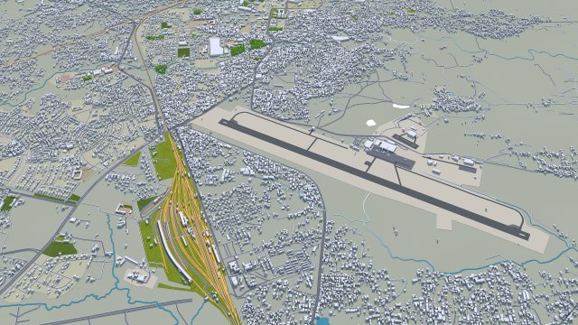 Ranchi City Jharkhand India 25km 3D Модель In Город 3DExport