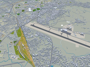 Ranchi city Jharkhand India 25km Modello 3D