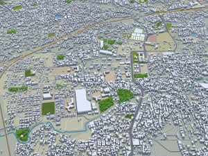 Ranchi city Jharkhand India 25km Modello 3D