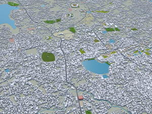 Ranchi city Jharkhand India 25km Modello 3D