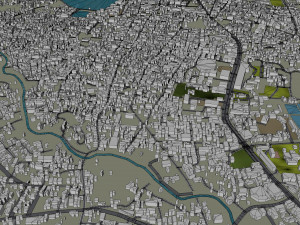 Ranchi city Jharkhand India 25km Modello 3D
