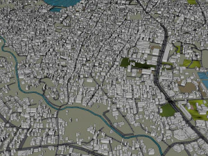 Ranchi city Jharkhand India 25km 3D Model