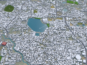 Ranchi city Jharkhand India 25km Modello 3D
