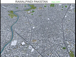 Citt&agrave; di Rawalpindi Pakistan 30 km Modello 3D