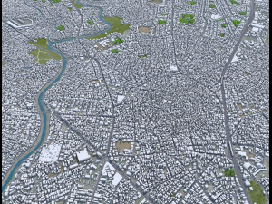 Rawalpindi city Pakistan 30km 3D 模型