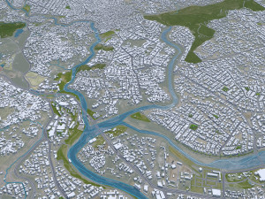 Rawalpindi city Pakistan 30km 3D 模型
