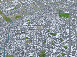 Rawalpindi city Pakistan 30km 3D Model