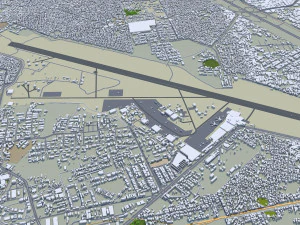 Rawalpindi city Pakistan 30km 3D Model