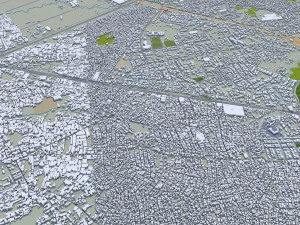 Rawalpindi city Pakistan 30km 3D Model