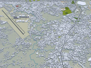 Rawalpindi city Pakistan 30km 3D Model