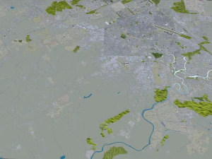 Rawalpindi city Pakistan 30km 3D Model