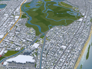 Recife city Brazil 30km 3D 模型