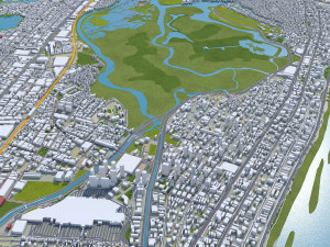 Recife city Brazil 30km 3D 模型