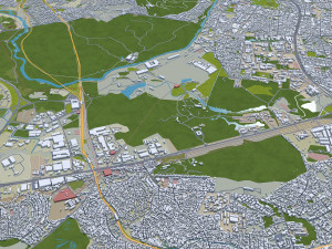 Recife city Brazil 30km 3D 模型