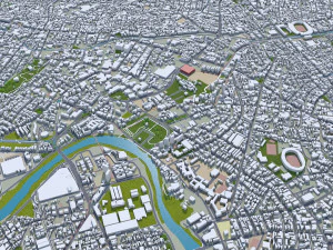 Recife city Brazil 30km 3D Model