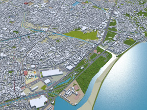 Recife city Brazil 30km 3D 模型