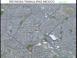 Reynosa city Tamaulipas Mexico 30km 3D Model