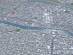 Reynosa city Tamaulipas Mexico 30km 3D 모델