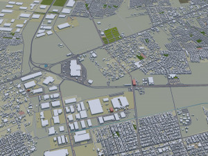 Reynosa city Tamaulipas Mexico 30km 3D 모델