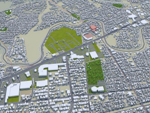 Reynosa city Tamaulipas Mexico 30km 3D 모델
