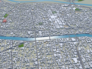 Reynosa city Tamaulipas Mexico 30km 3D 모델