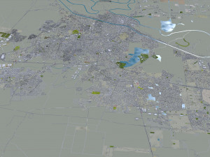 Reynosa city Tamaulipas Mexico 30km 3D 모델