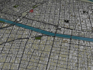 Reynosa city Tamaulipas Mexico 30km 3D 모델