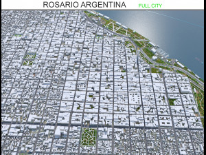 Rosario city Argentina 25km 3D Model