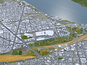 Rosario city Argentina 25km Model 3D