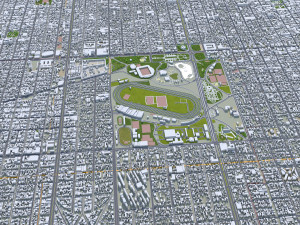 Rosario city Argentina 25km Model 3D