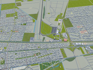 Rosario city Argentina 25km Model 3D