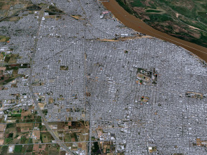 Rosario city Argentina 25km Model 3D