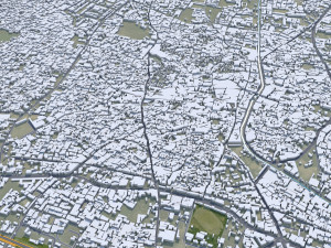 Saharanpur city Uttar Pradesh India 30km 3D Model