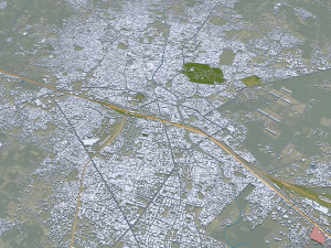 Saharanpur city Uttar Pradesh India 30km 3D Model
