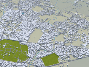 Saharanpur city Uttar Pradesh India 30km 3D Model