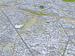 Saharanpur city Uttar Pradesh India 30km 3D Model