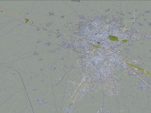 Saharanpur city Uttar Pradesh India 30km 3D Model